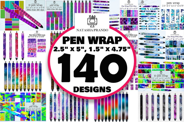 Mega Pen Wrap Bundle, Epoxy Pen Wraps sublimation Bundle Sublimation Natasha Prando 
