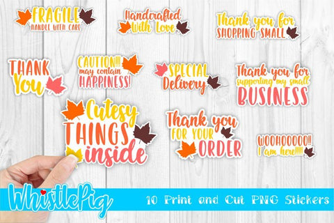 Mega Printable Stickers Bundle - Small Business Stickers - Packaging Stickers Bundle - Mail Stickers Sublimation Whistlepig Designs 