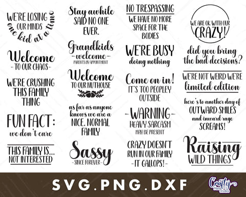 MEGA Round Door Sign Svg Bundle | Round Farmhouse Signs SVG Crafty Mama Studios 