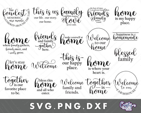 MEGA Round Door Sign Svg Bundle | Round Farmhouse Signs SVG Crafty Mama Studios 