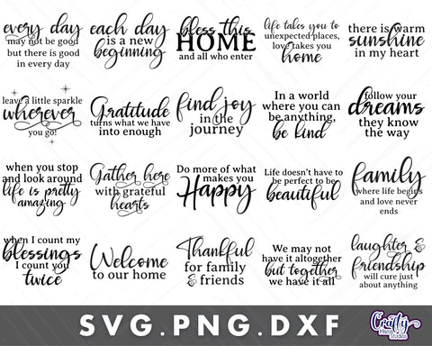 MEGA Round Door Sign Svg Bundle | Round Farmhouse Signs SVG Crafty Mama Studios 