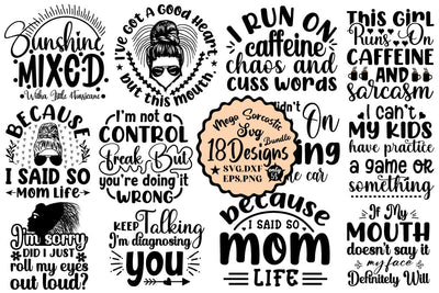 Mega sarcastic svg bundle SVG Angelina750 