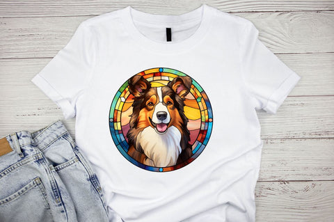 Mega Stained Glass Dogs Clipart Sublimation Regulrcrative 