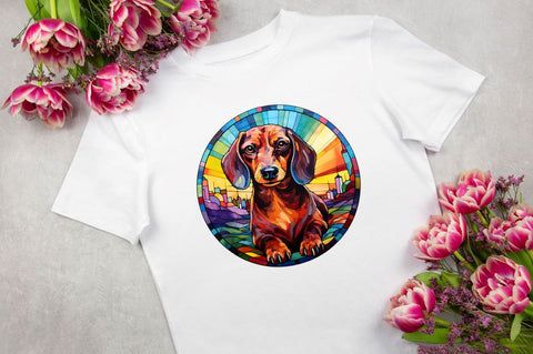 Mega Stained Glass Dogs Clipart Sublimation Regulrcrative 