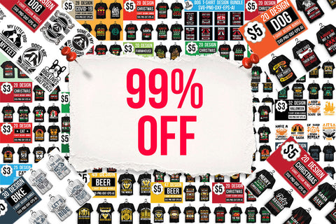 Mega T-shirt Design Bundle SVG Rupkotha 