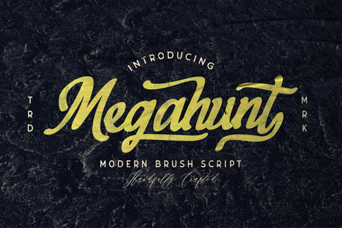 Megahunt - Brush Script Font Font StringLabs 