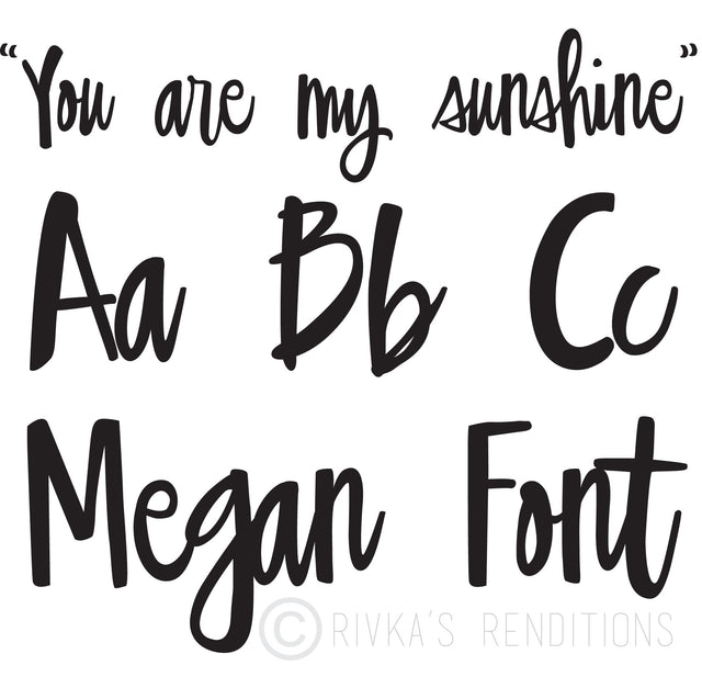 Megan Font Font Rivka’s Renditions 
