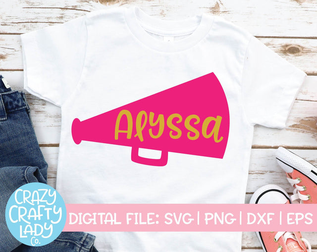 Megaphone | Cheerleader SVG Cut File SVG Crazy Crafty Lady Co. 