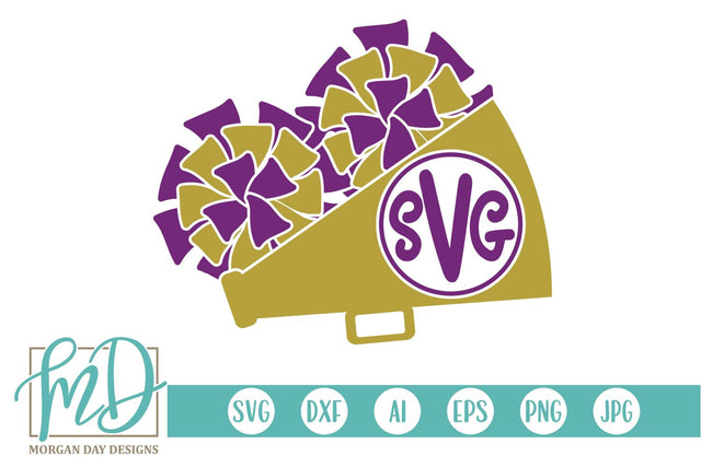 Megaphone Monogram SVG Morgan Day Designs 