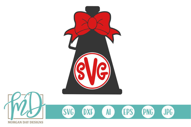 Megaphone Monogram SVG Morgan Day Designs 