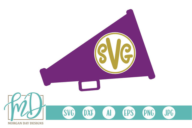 Megaphone Monogram SVG Morgan Day Designs 