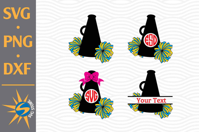 Megaphone Monogram SVG, PNG, DXF Digital Files Include SVG SVGStoreShop 
