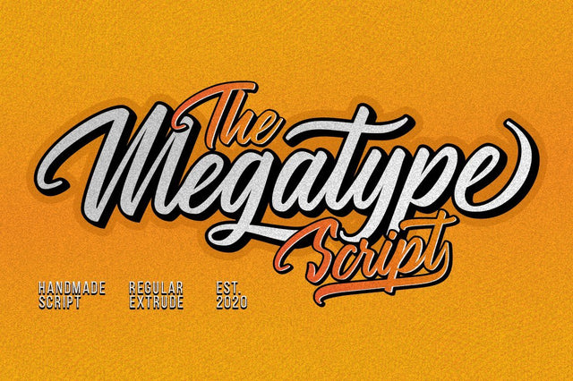 Megatype Script Font Megatype 