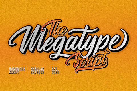 Megatype Script Font Megatype 