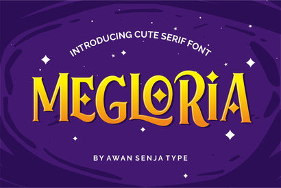 Megloria - Cute Serif Font Font awan senja 