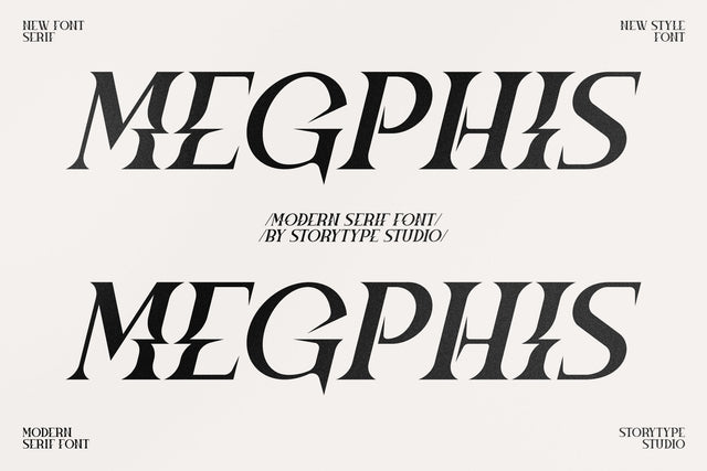 MEGPHIS Typeface Font Storytype Studio 