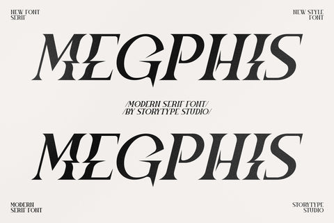 MEGPHIS Typeface Font Storytype Studio 