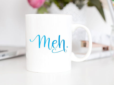 Meh, Ugh and Oh! Cut Files Hand Lettered SVG, DXF, PNG SVG Cursive by Camille 