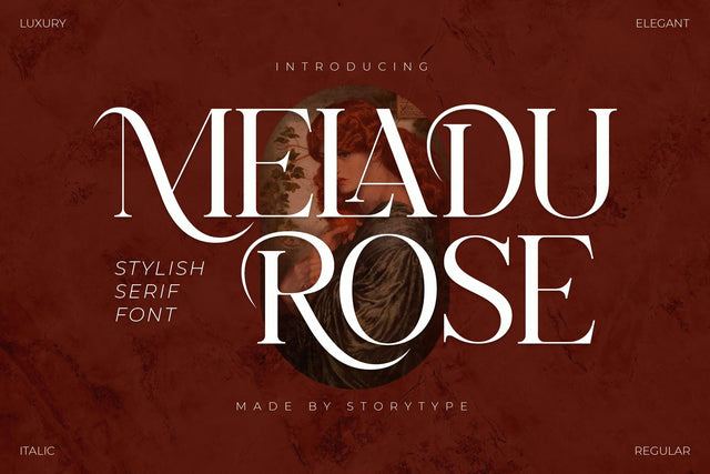 MELADU ROSE Typeface Font Storytype Studio 