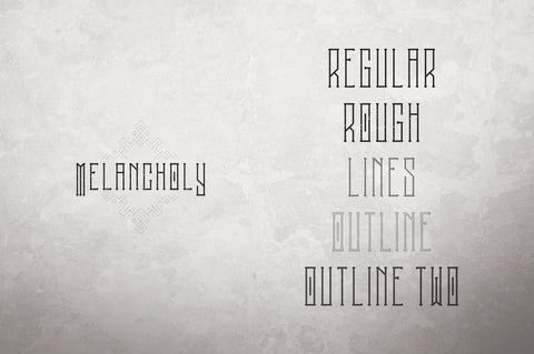 Melancholy Display Typeface + Extra Font VPcreativeshop 