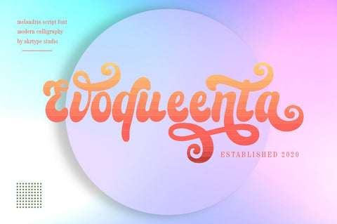 Melandria script font Font Akrt Std 