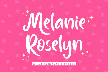 Melanie Roselyn Beautiful Script Font Font Creakokun Studio 