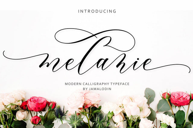 Melanie Script Font Jamaluddin 