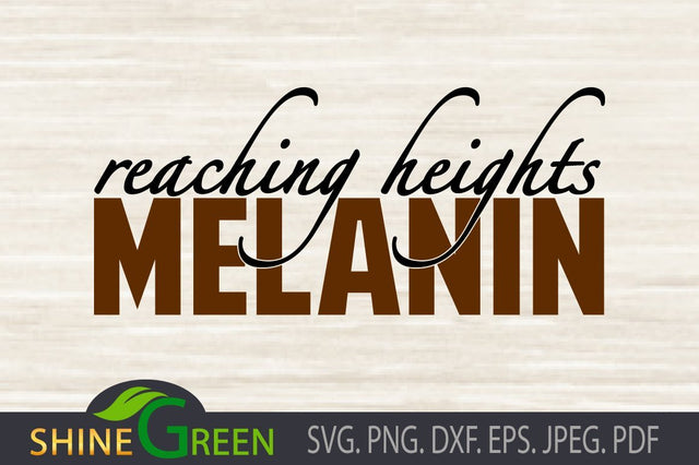 Melanin SVG - Black Woman, Afro Women SVG Shine Green Art 