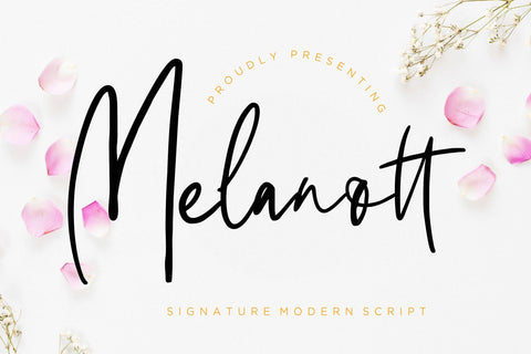 Melanott Modern Signature Font Creatype Studio 