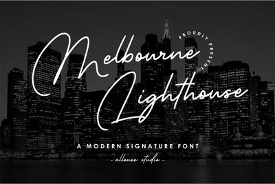 Melbourne Lighthouse Font Allouse.Studio 