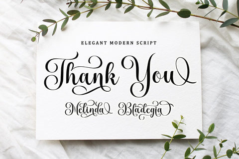 Melinda Bladegia Script Font Font BungStudio 