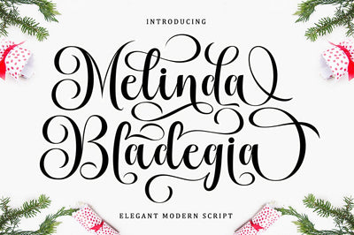 Melinda Bladegia Script Font Font BungStudio 
