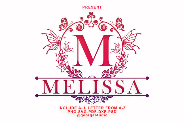 Melissa Monogram SVG George Studios 