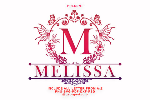 Melissa Monogram SVG George Studios 