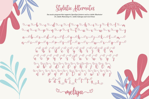 Meliya Script Font yumnatype 