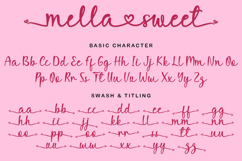 Mella Sweet Font Prasetya Letter 