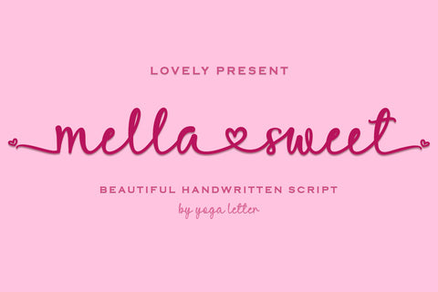 Mella Sweet Font Prasetya Letter 