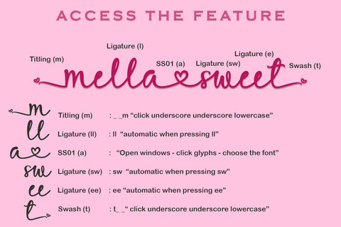 Mella Sweet Font Prasetya Letter 