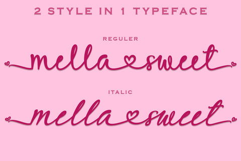 Mella Sweet Font Prasetya Letter 