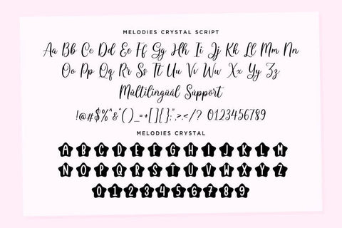 Melodies Crystal Font Allouse.Studio 