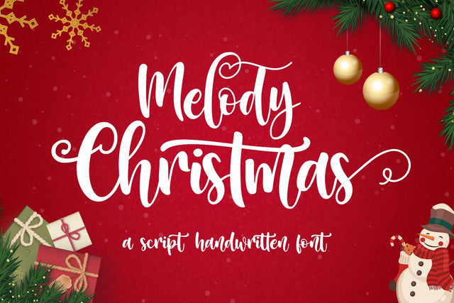 Melody Christmas Font Mozarella 