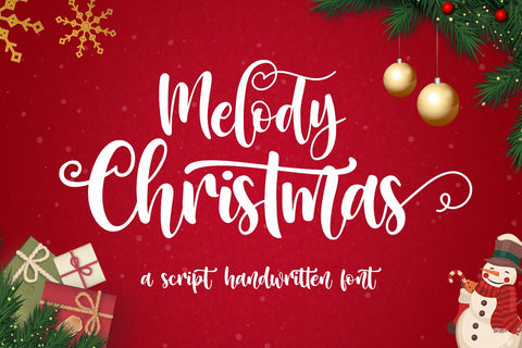 Melody Christmas Font Mozarella 