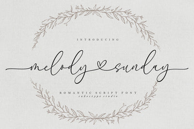 Melody Sunday - Heart Connected Font Font Subectype Studio 