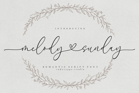 Melody Sunday - Heart Connected Font Font Subectype Studio 