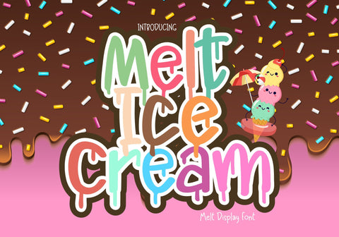 Melt Ice Cream Font BB Digital Arts 