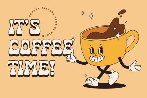 Meltburn - Handwritten Groovy Display Font Font Timur type 