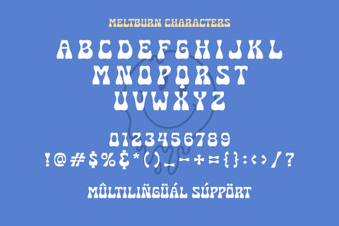 Meltburn - Handwritten Groovy Display Font Font Timur type 