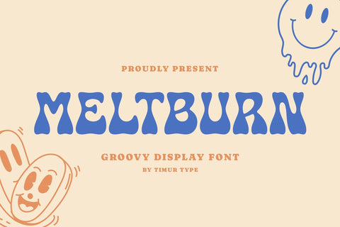 Meltburn - Handwritten Groovy Display Font Font Timur type 