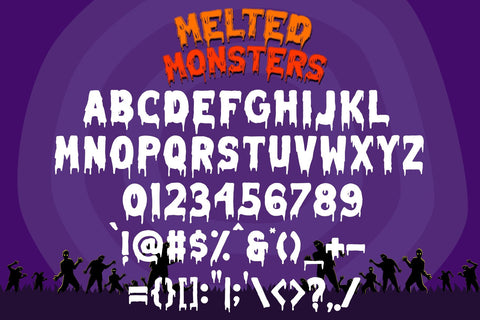 Melted Monster - Halloween Pack Layered Font Font Dm Letter Studio 