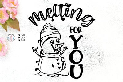 Melting For You - Cute Snowman svg SVG Graphic House Design 